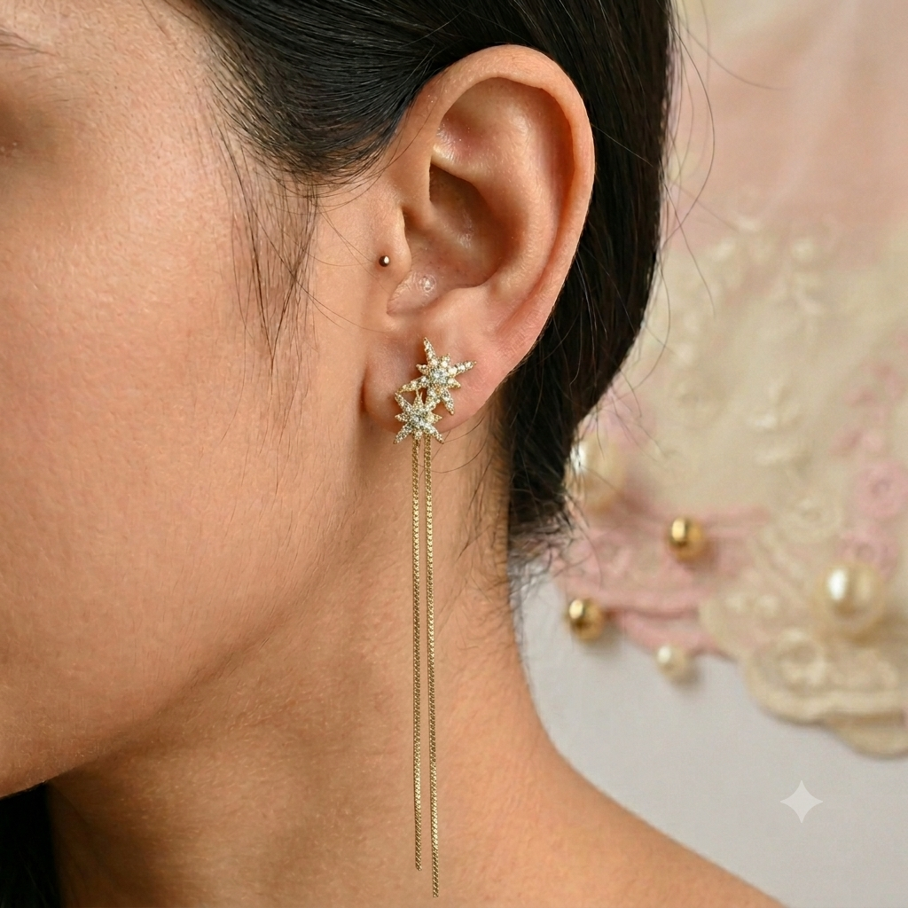 Starburst Convertible Chain Earrings