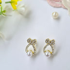 Bow Pearl Studs