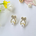Bow Pearl Studs