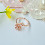 Honey Champagne Bloom Adjustable rings