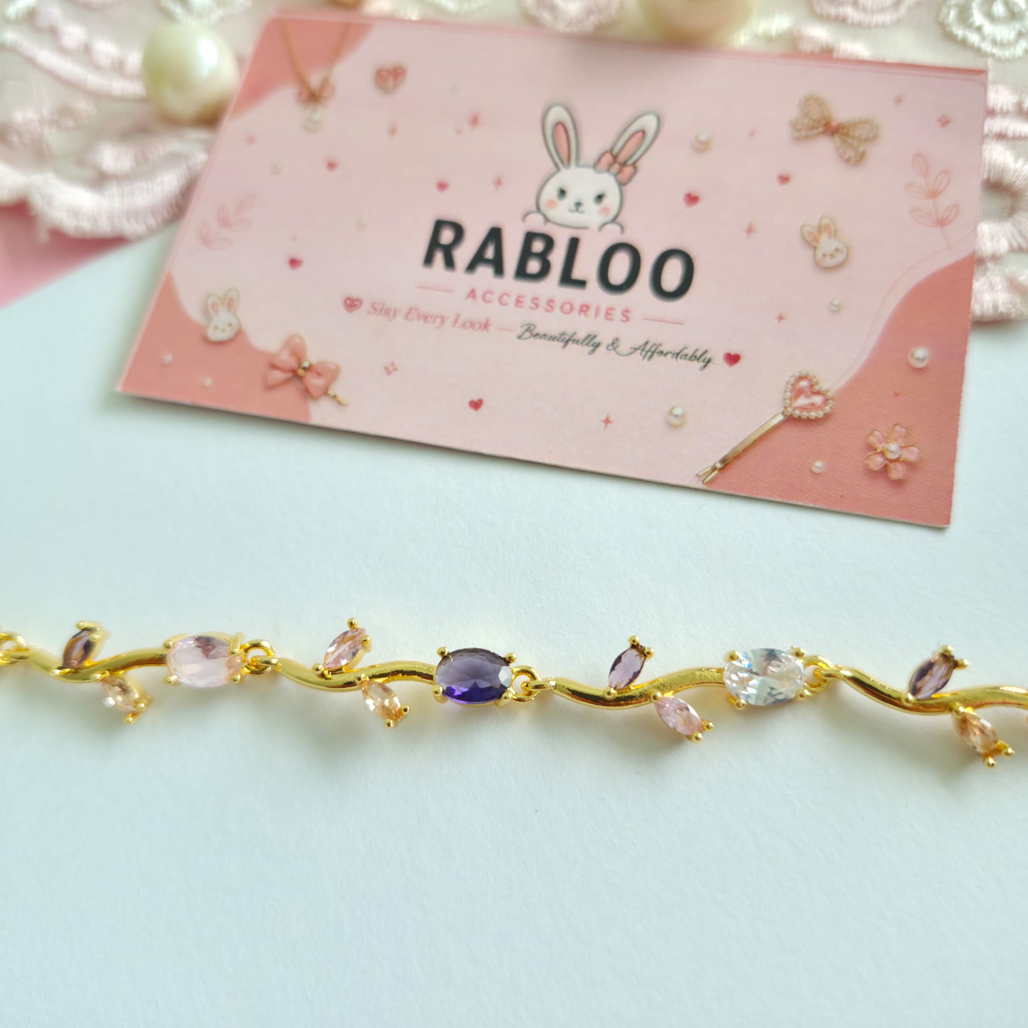 Purple Tulip Vine Bracelet