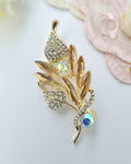 champagne gold  Leaf Brooch/Hijab pin