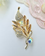 champagne gold  Leaf Brooch/Hijab pin
