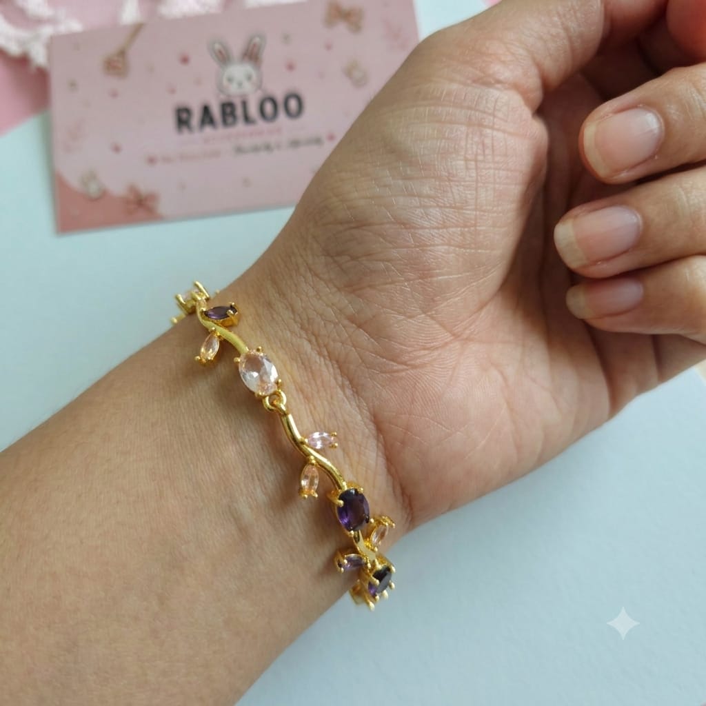 Purple Tulip Vine Bracelet