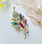 Color Blast Leaf Brooch/Hijab pin