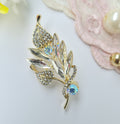 Silver shine Leaf Brooch/Hijab pin