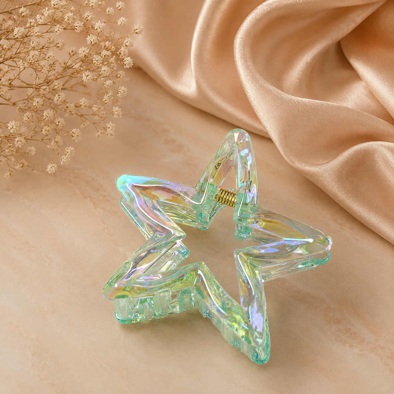 Ocean Mist Sparkle Star Clip