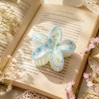 Sky Blue Sweet Charm Plumeria Claw Clip