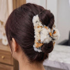 Furry Fluff Calico Claw Clip