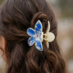 Royal Blue Sweet Charm Plumeria Claw Clip