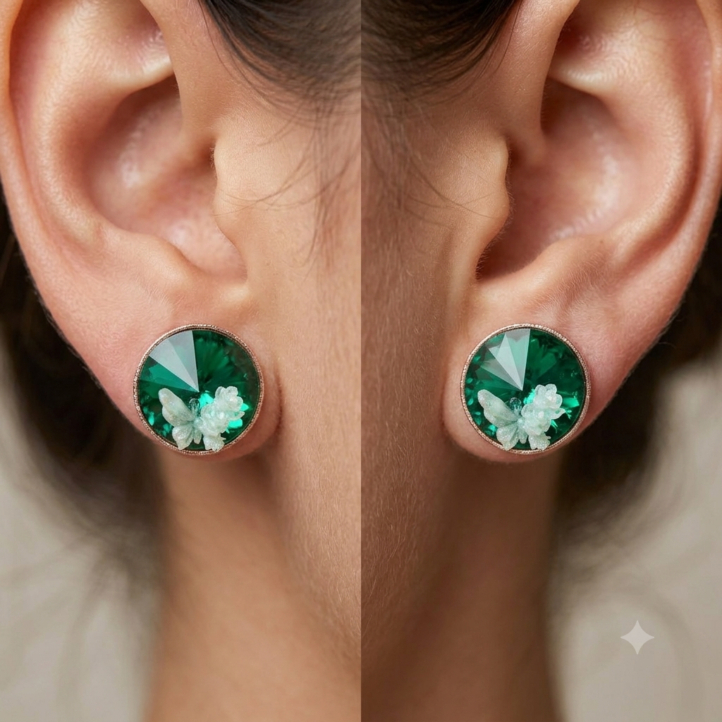 Emerald Meadow Tinker Bell Studs