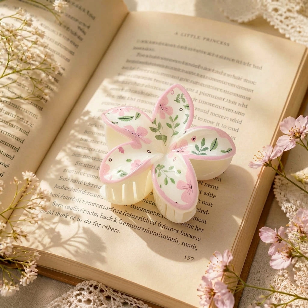 Blush Pink Sweet Charm Plumeria Claw Clip