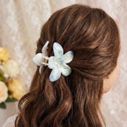 Sky Blue Sweet Charm Plumeria Claw Clip