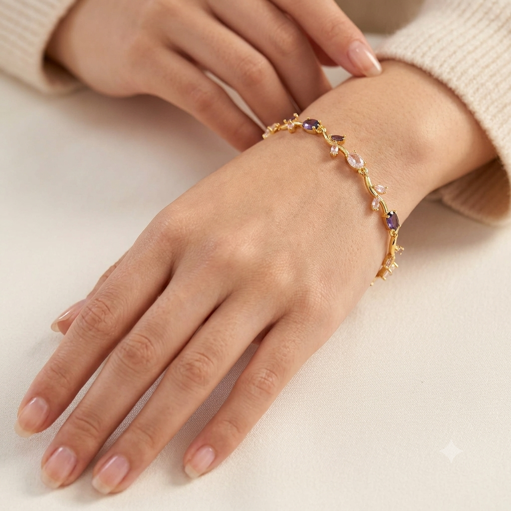 Purple Tulip Vine Bracelet
