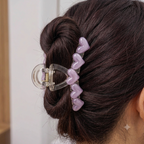 Lavender Mist Aesthetic Heart Claw Clip