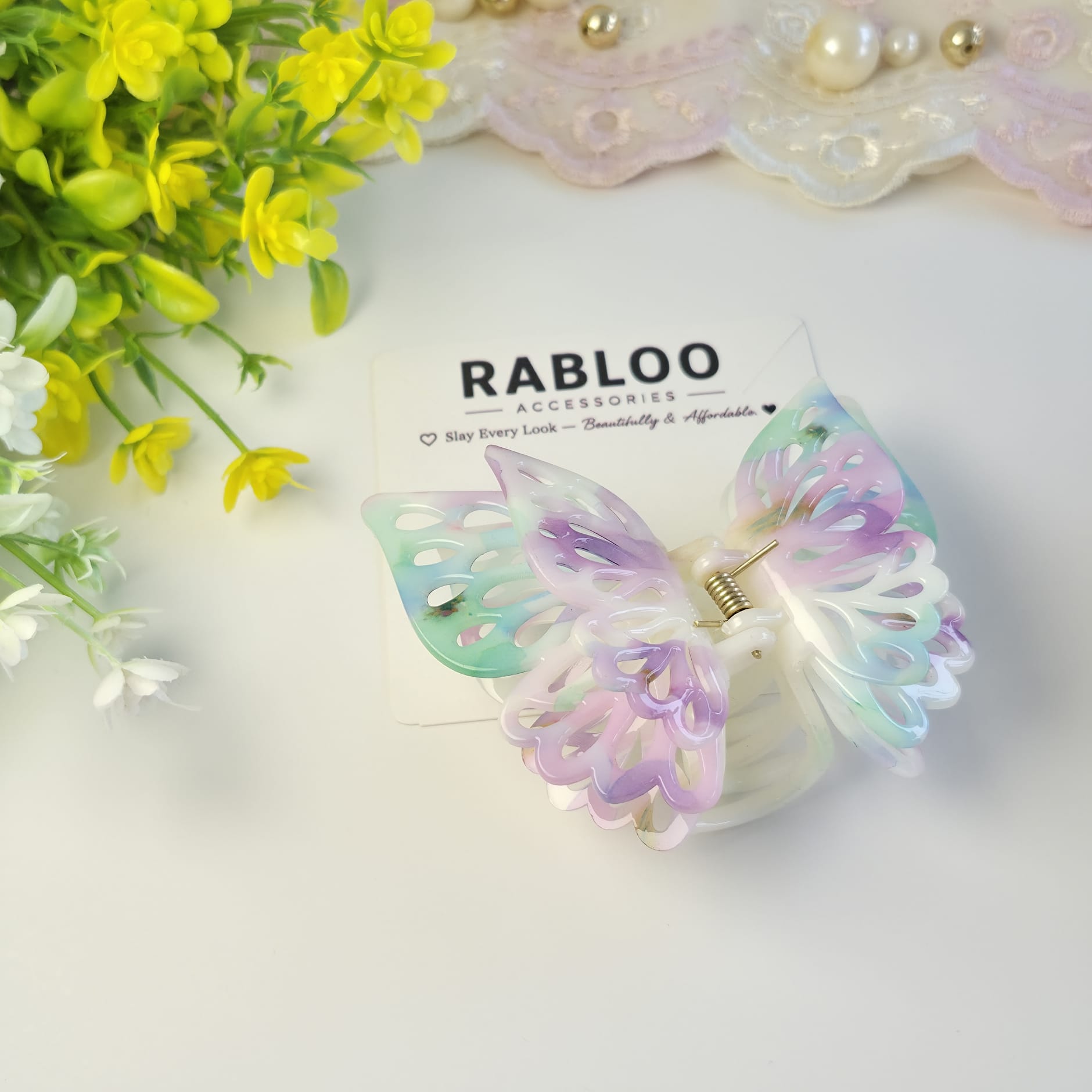 3D Butterfly Pastel Fairy Hair Claw Clip