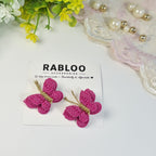 Raspberry Flutter Butterfly Clips