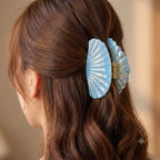 Ocean Blue Mermaid shell claw clips