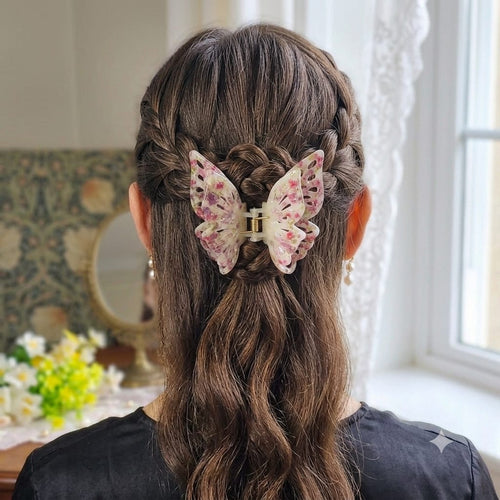 3D Butterfly Pink Hair Claw Clip