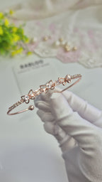 Rose Gold Butterfly Cuff Bangle Bracelet