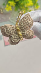 Nuts brown Flutter Butterfly Clips