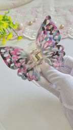 3D Butterfly Black Pink Version Hair Claw Clip