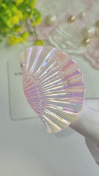 Iris Pink Mermaid shell claw clips