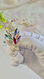 Color Blast Leaf Brooch/Hijab pin