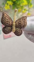 Chocolate brown Flutter Butterfly Clips