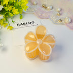 Apricot Glow Jelly Bloom Claw Clip