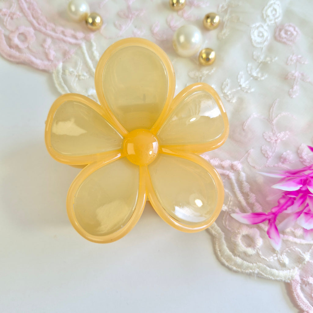 Honey Sunshine Jelly Bloom Claw Clip
