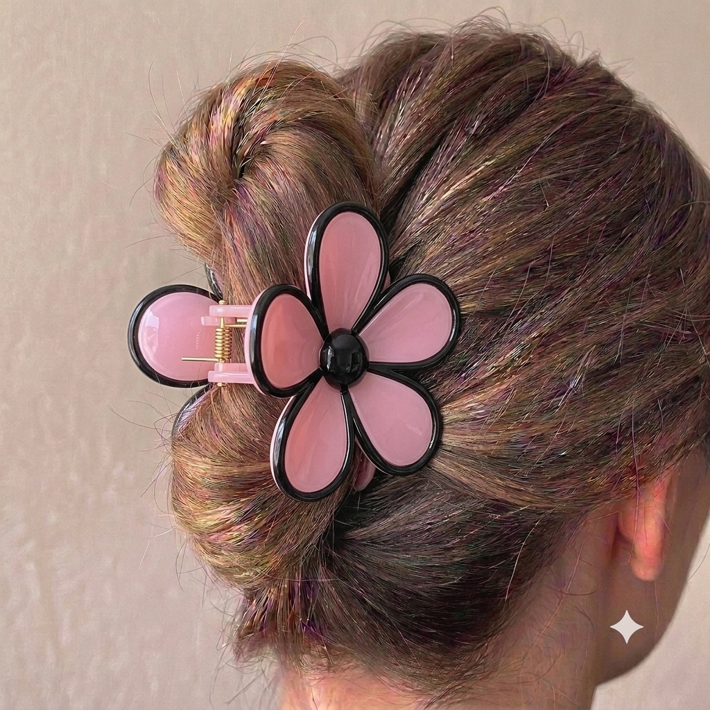 Noir Frame Jelly Rose Claw Clip