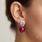 Magenta Aura Studs