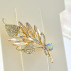 champagne gold  Leaf Brooch/Hijab pin
