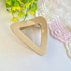 Cream Vanilla Triangle Claw Clip
