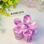 Berry Swirl Marbled Flower  Claw Clip