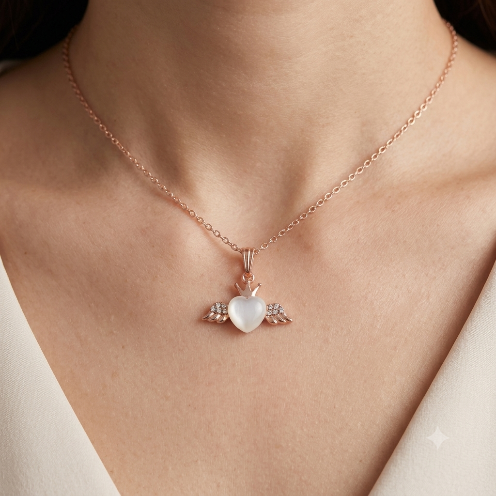 Little Princess Angel Heart Necklace