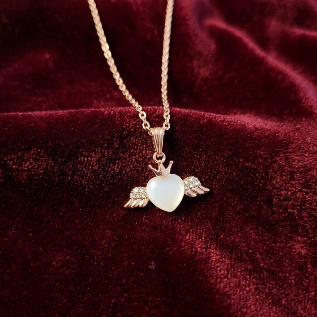 Little Princess Angel Heart Necklace