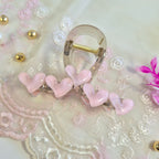Blush Pink Aesthetic Heart Claw Clip