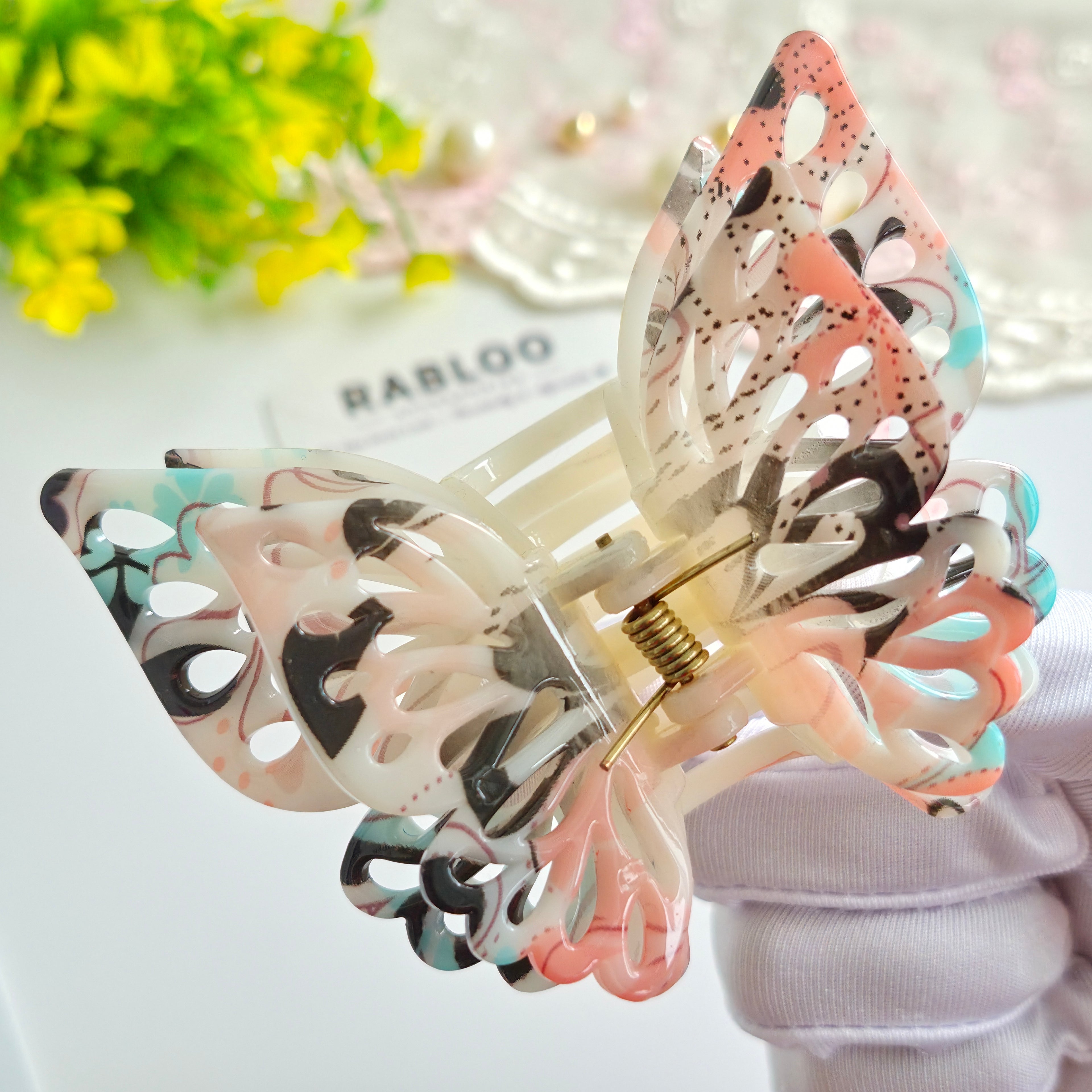 3D Butterfly Unicorn Hair Claw Clip
