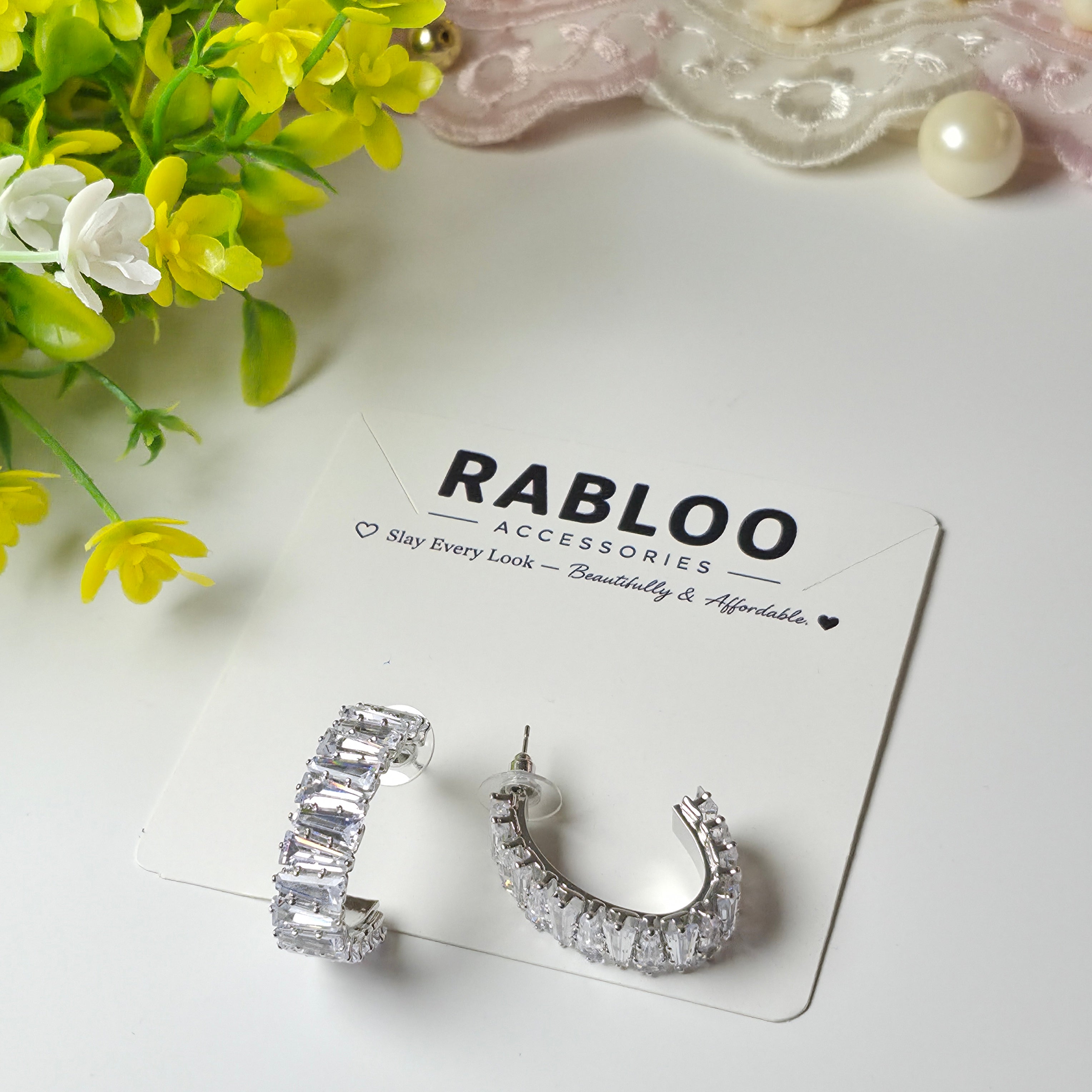 Silver Endless Sparkle Hoops