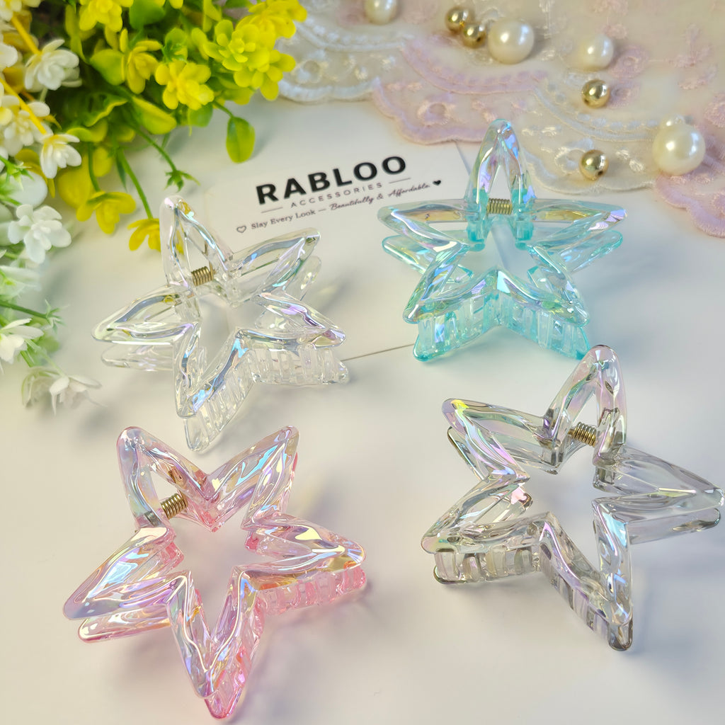 Ocean Mist Sparkle Star Clip