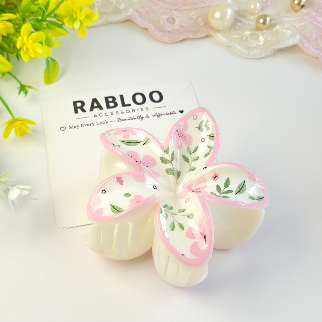 Blush Pink Sweet Charm Plumeria Claw Clip