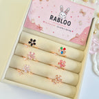 Rainbow Luxe Bloom Adjustable Rings