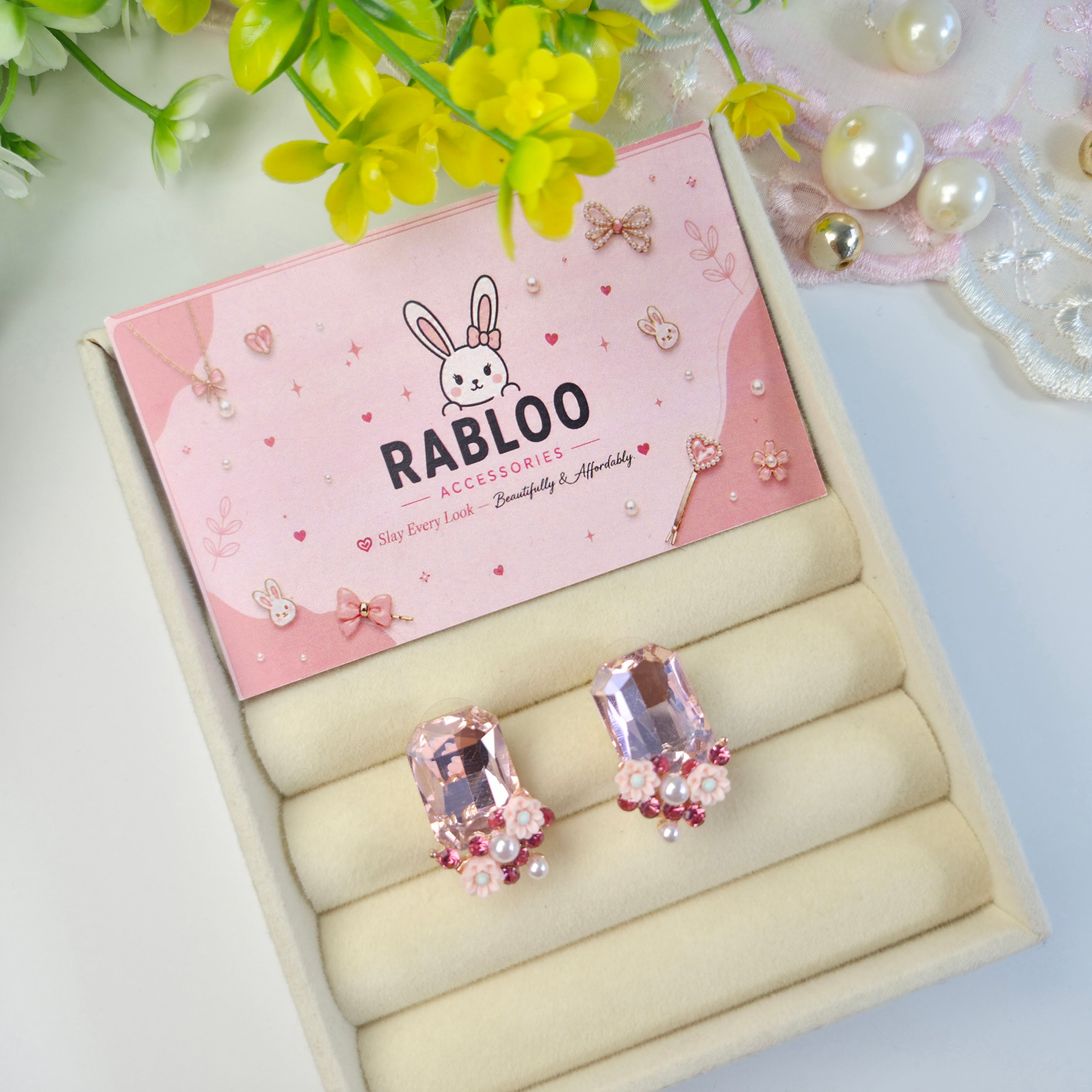 Pink Petal Señorita Studs