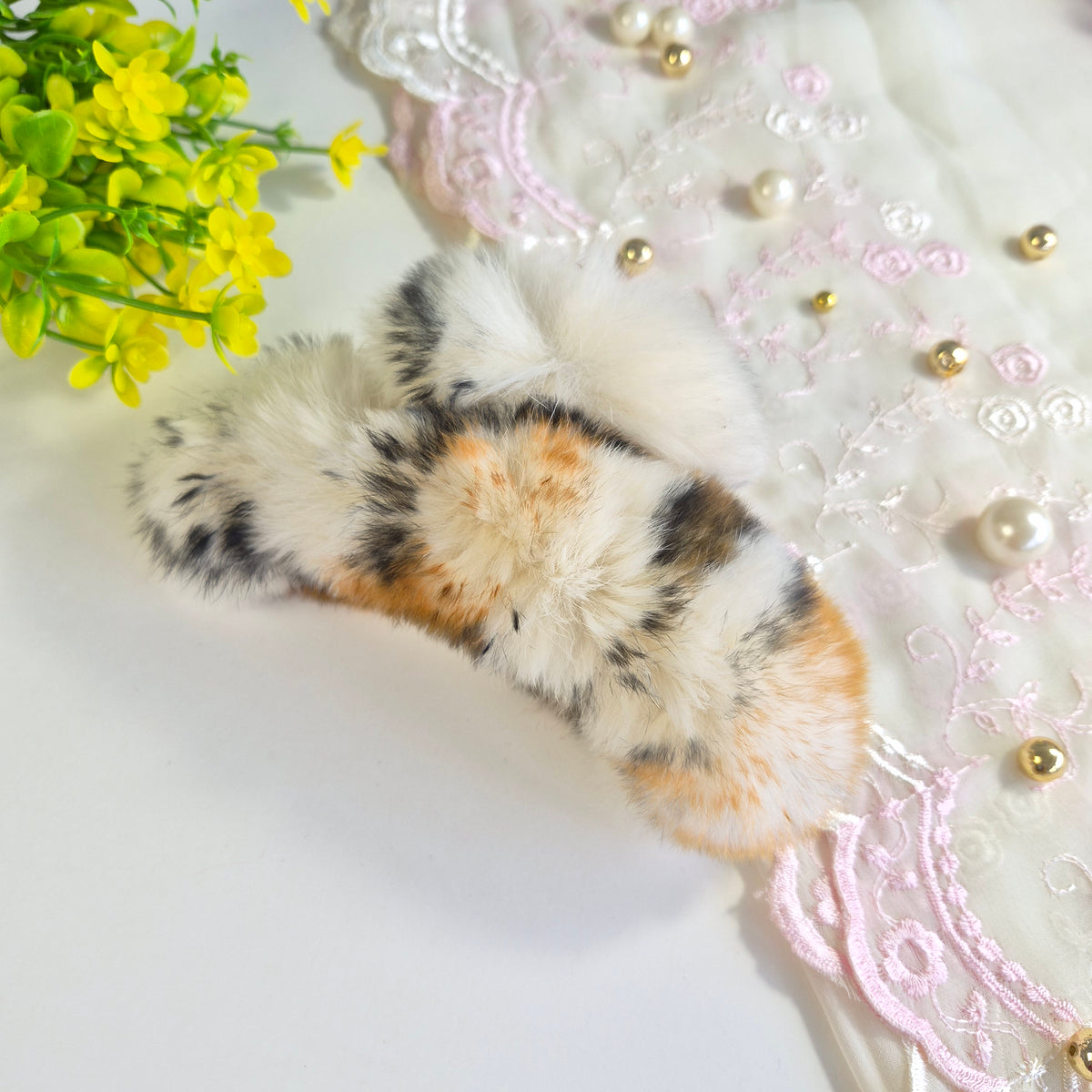 Furry Fluff Calico Claw Clip