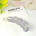 Lilac Mist Iridescent Leaf Banana Clip