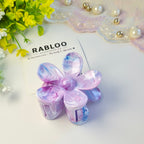 Lilac Swirl Marbled Flower Claw Clip
