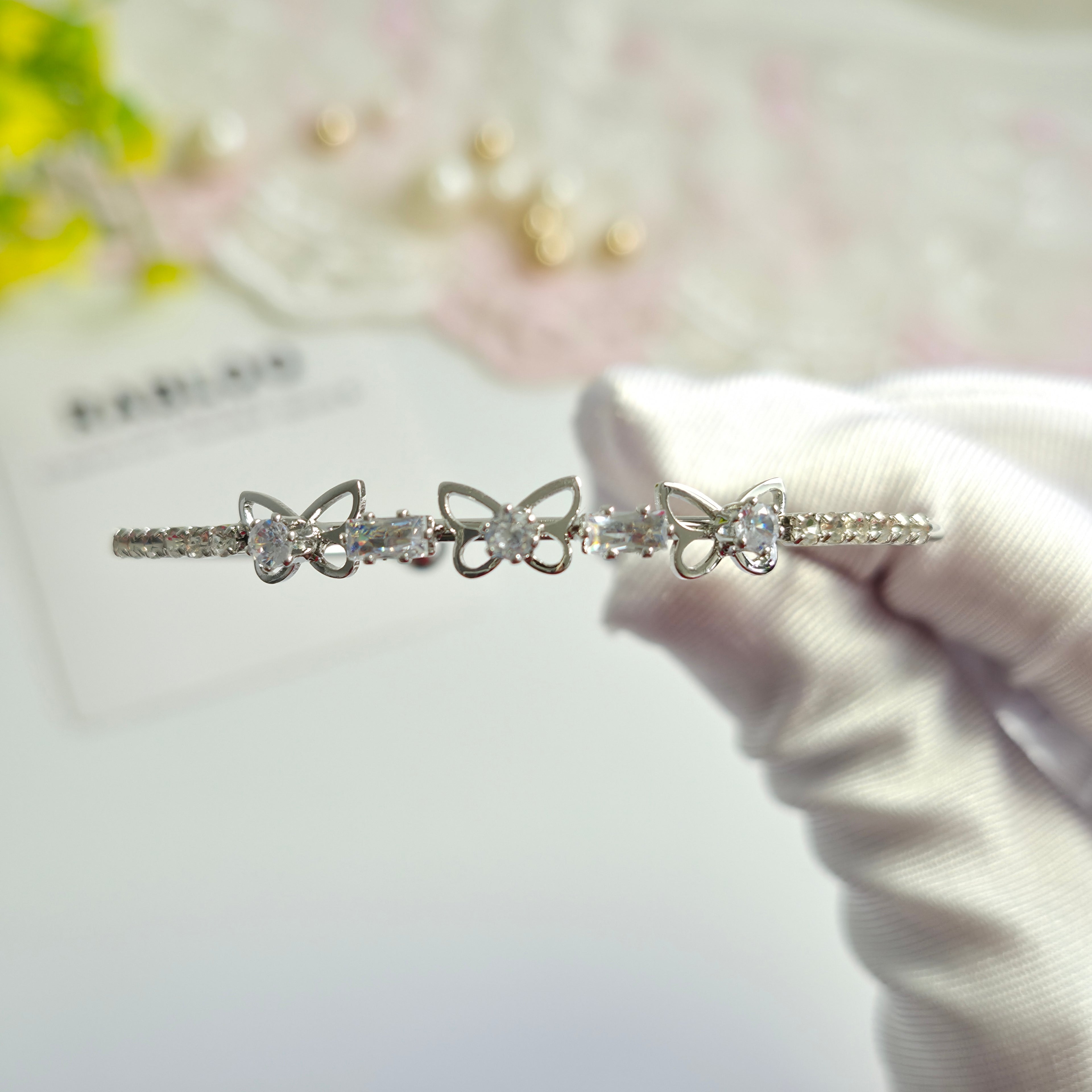 Silver Butterfly Cuff Bangle
