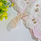 Opal Cream Iridescent Leaf banana Clip